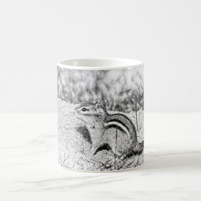 Chipmunk Sketch Coffee Mug (Center)