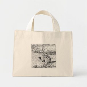Chipmunk Sketch Mini Tote Bag