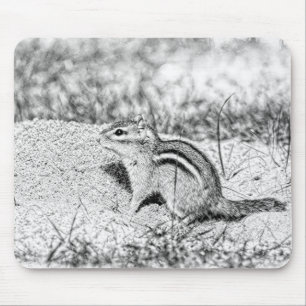 Chipmunk Sketch Mouse Mat