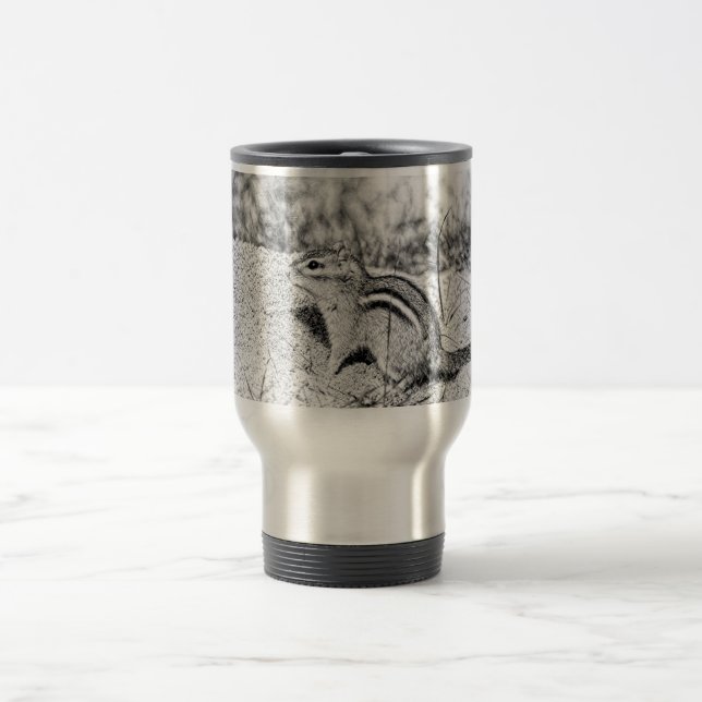 Chipmunk Sketch Travel Mug (Center)