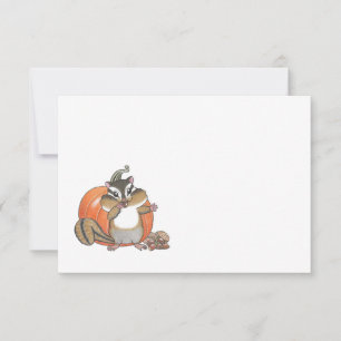 Chipmunk Squirrel Any Occasion Flat Note Card