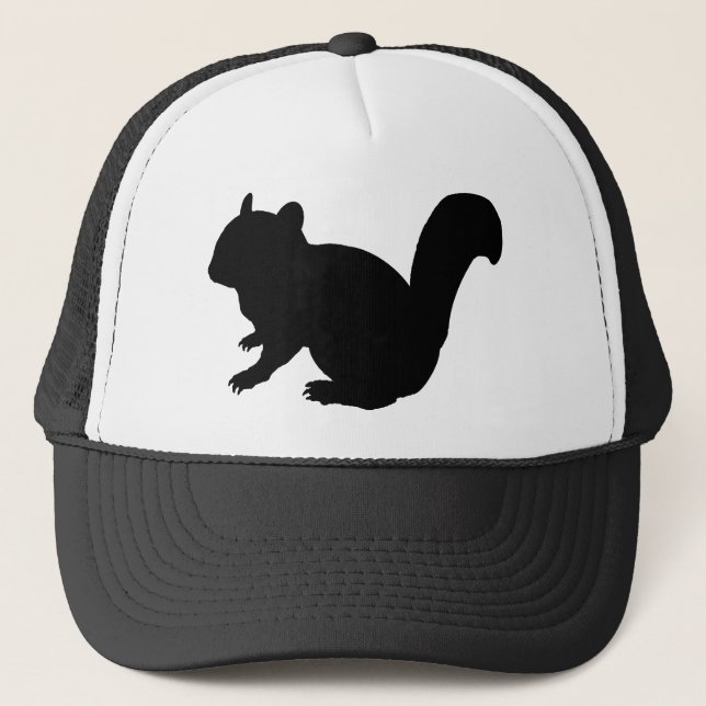 Chipmunk , Squirrel , illustration , (Black) Trucker Hat (Front)