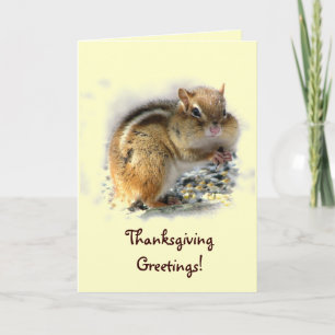 Chipmunk Thanksgiving Holiday Card
