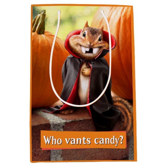 Chipmunk Vampire Medium Gift Bag (Front)