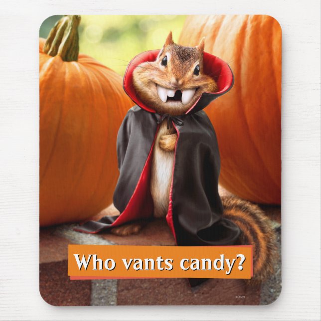 Chipmunk Vampire Mouse Mat (Front)