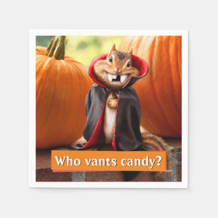 Chipmunk Vampire Napkin