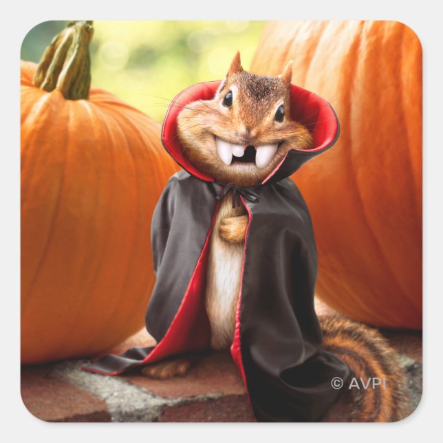 Chipmunk Vampire Square Sticker (Front)