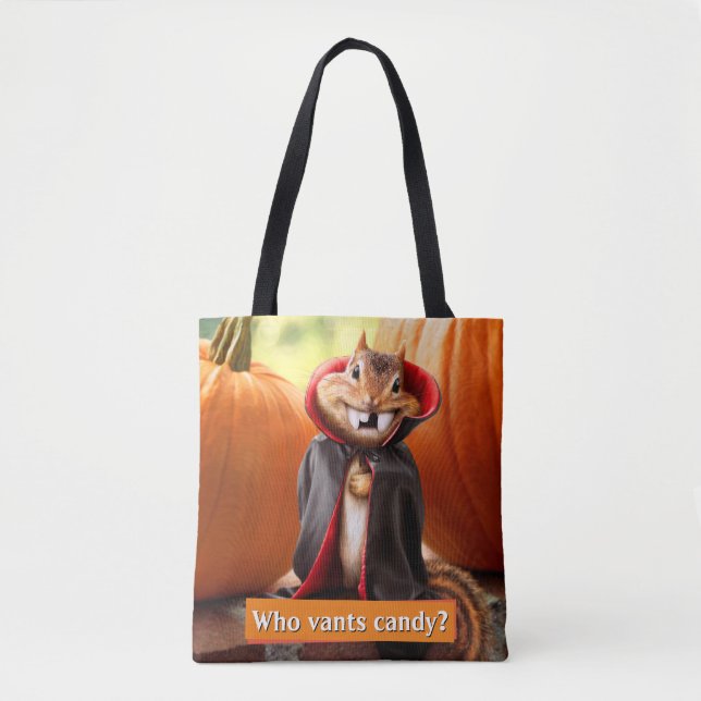 Chipmunk Vampire Tote Bag (Front)