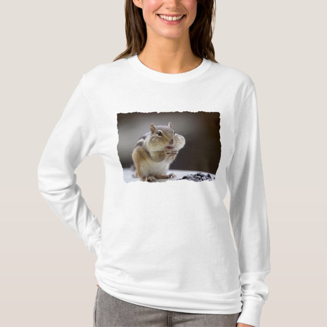 Chipmunk with Cheeks Full Photo T-Shirt (Front)