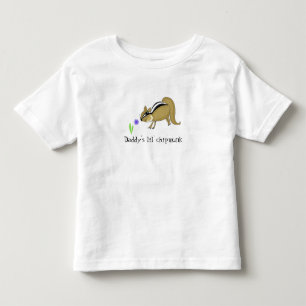 Chipmunk with Flower and Saying Toddler T-Shirt