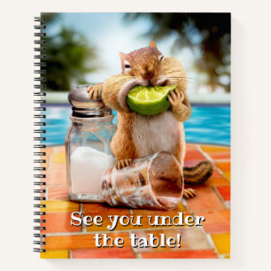 Chipmunk With Lime Notebook