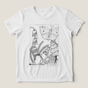 Chipmunk with moth colouring Tri-Blend shirt
