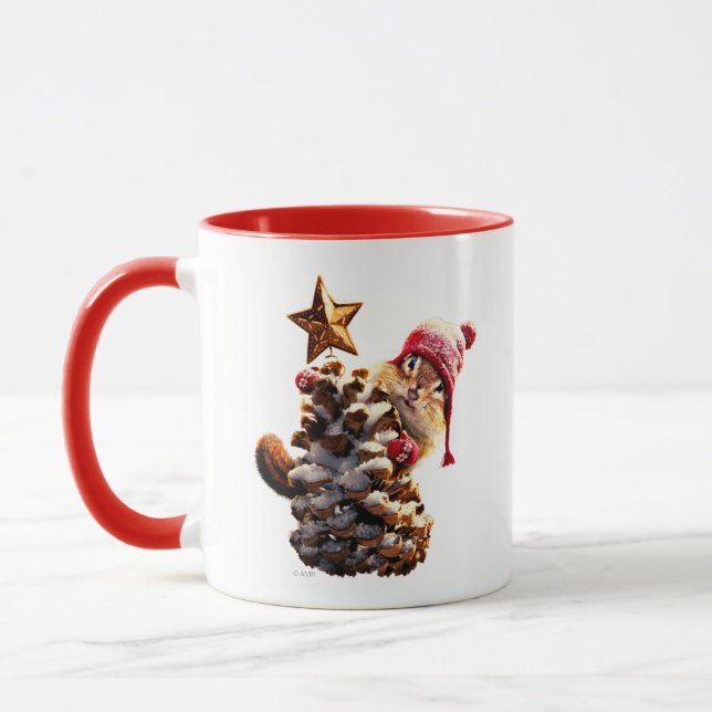 Chipmunk With Pine Cone Tree Mug (Left)