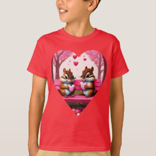 Chipmunks and candy hearts T-Shirt