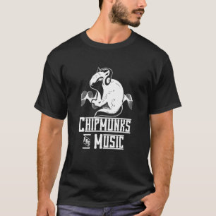 Chipmunks And Music Notes Musician Forest Animal T-Shirt