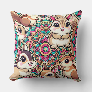 "Chipmunks & Cottontails" Cushion