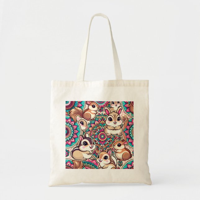 "ChipMunks & Cottontails"  Tote Bag (Front)
