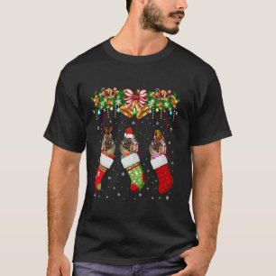 Chipmunks In Socks Xmas Reindeer Santa ELF Chipmun T-Shirt