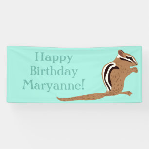 Chipmunks Themed Birthday Party Custom Banner