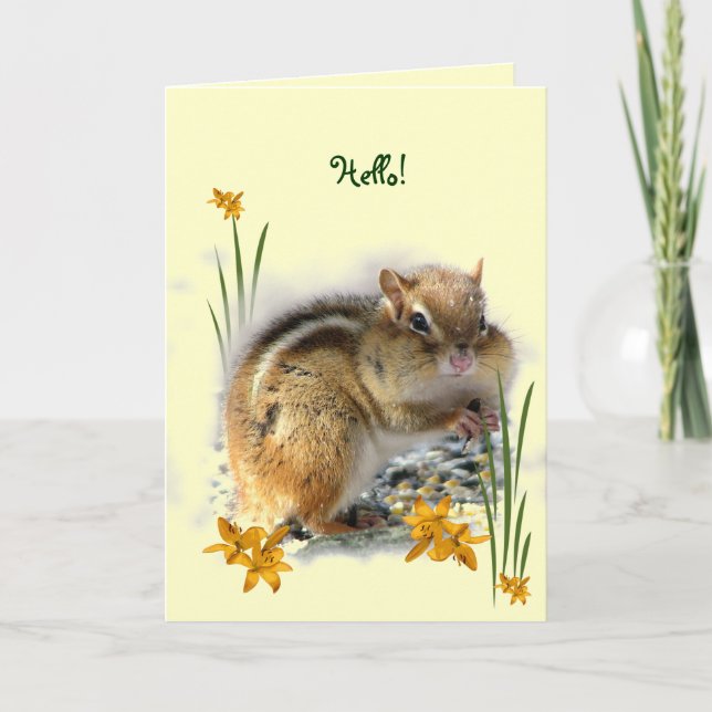 Chipmunk's Thinking of You Card (Front)