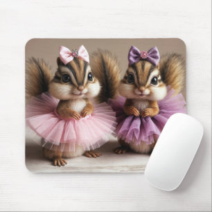 Chipmunks Wearing Tutus  Mouse Mat
