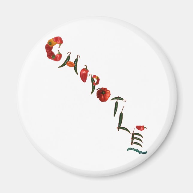 Chipotle Chilli Peppers Magnet (Front)