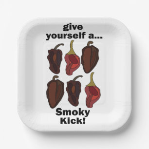 Chipotle Give Yourself a Smoky Kick Chipotle Party Paper Plate