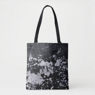 Chipped black paint tote bag