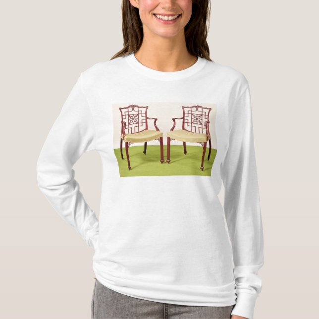 Chippendale mahogany dining chairs T-Shirt (Front)