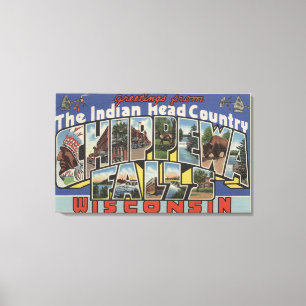 Chippewa Falls, South Dakota - Large Letter Canvas Print