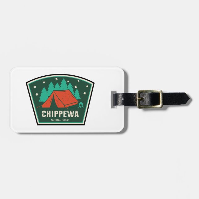 Chippewa National Forest Camping Luggage Tag (Front Horizontal)