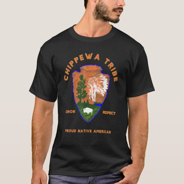 Chippewa Tribe Native American Indian Pride Respec T-Shirt (Front)