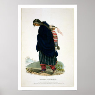 Chippeway Squaw and Child, pub. by F.O.W. Greenoug Poster