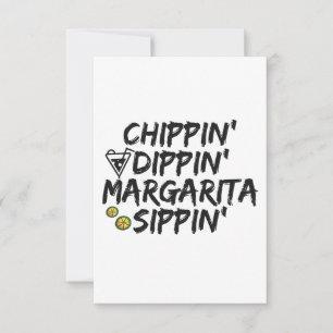 Chippin', Dippin' and Margarita Sippin' Cinco Gift Thank You Card