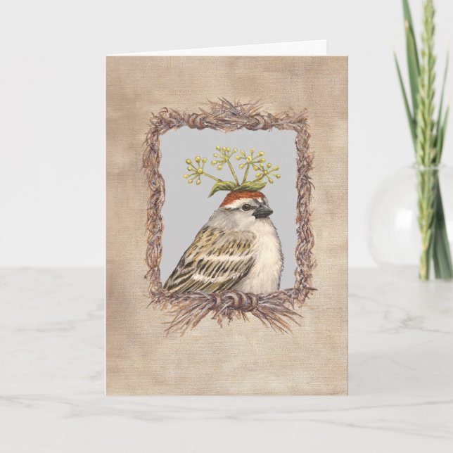 Chipping sparrow card (Front)