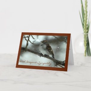 Chipping Sparrow Sympathy Card