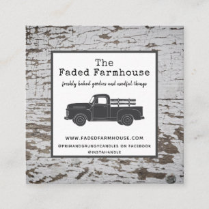 Chippy Wood Distressed Farmhouse Style  Square  Business Card