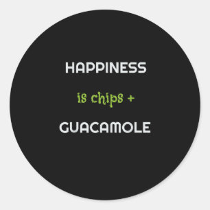 Chips And Guac I Funny Tortillas & Fajitas Taco Classic Round Sticker