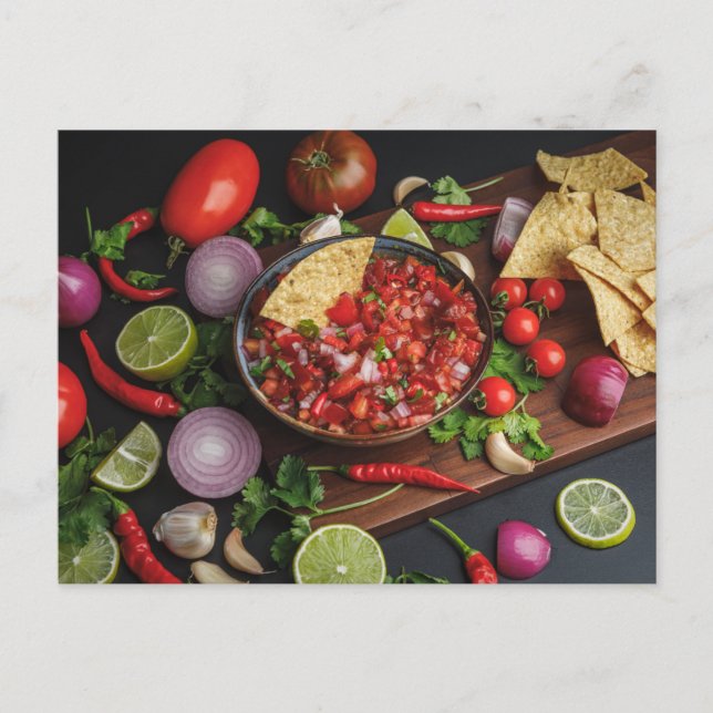Chips and Homemade Salsa Postcard (Front)