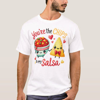 Chips and Salsa Cute Snack Illustration T-Shirt