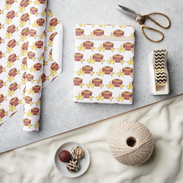 Chips Chilli Con Queso Blanco Nachos Cheese Dip Wrapping Paper (Crafts)