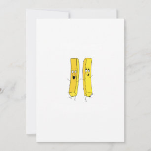 Chips, fries themed invitation