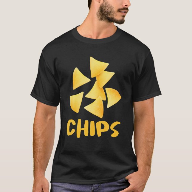 Chips Halloween Couples Costume Matching Mens T-Shirt (Front)