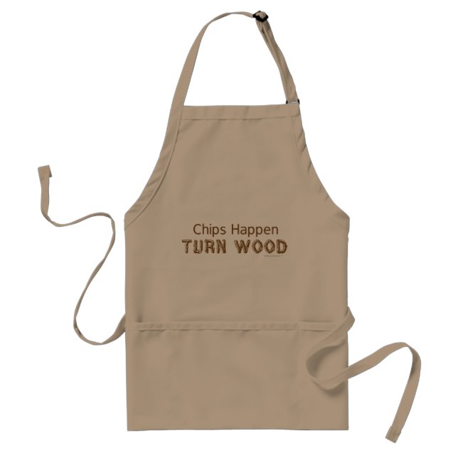 Chips Happen Funny Woodturning Apron (Front)
