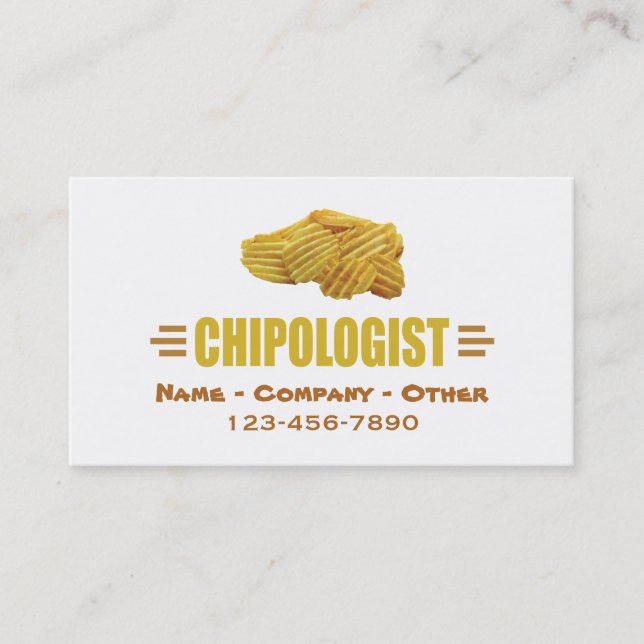 CHIPSOLOGIST - Humourous Potato Chips Business Card (Front)