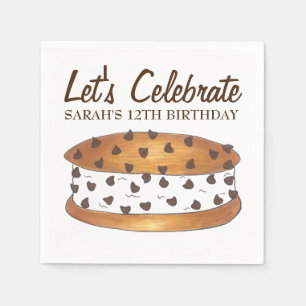 Chipwich Chocolate Chip Cookie Ice Cream Sandwich Napkin