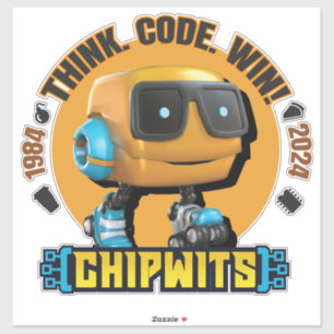 ChipWits "Think. Code. Win!" Sticker