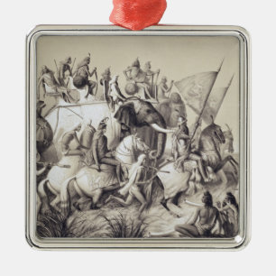 Chir Singh, Maharaja of the Sikhs with the King of Metal Tree Decoration
