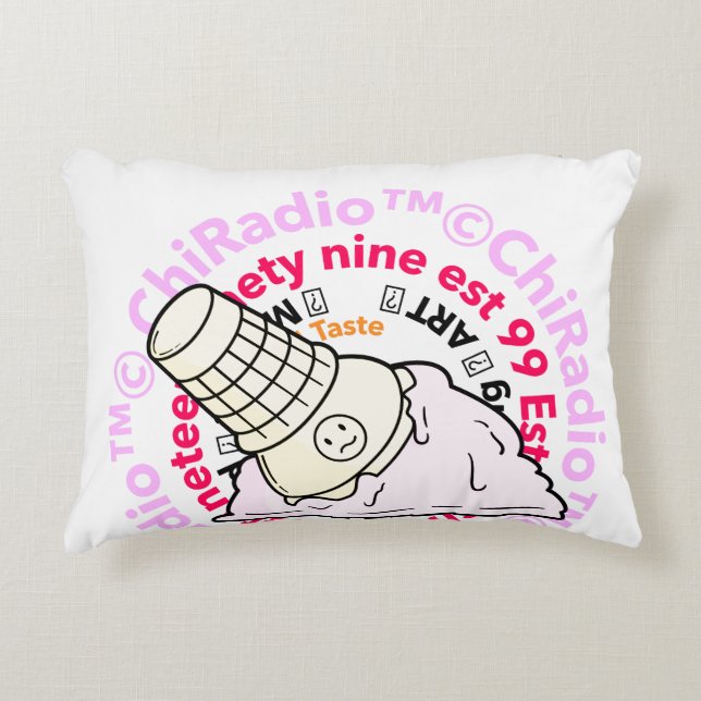 ChiRadio LLC ™ ( ice cream logo )  Decorative Cushion (Front)