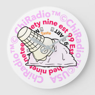 CHIRadio LLC iceCream hat Large Clock